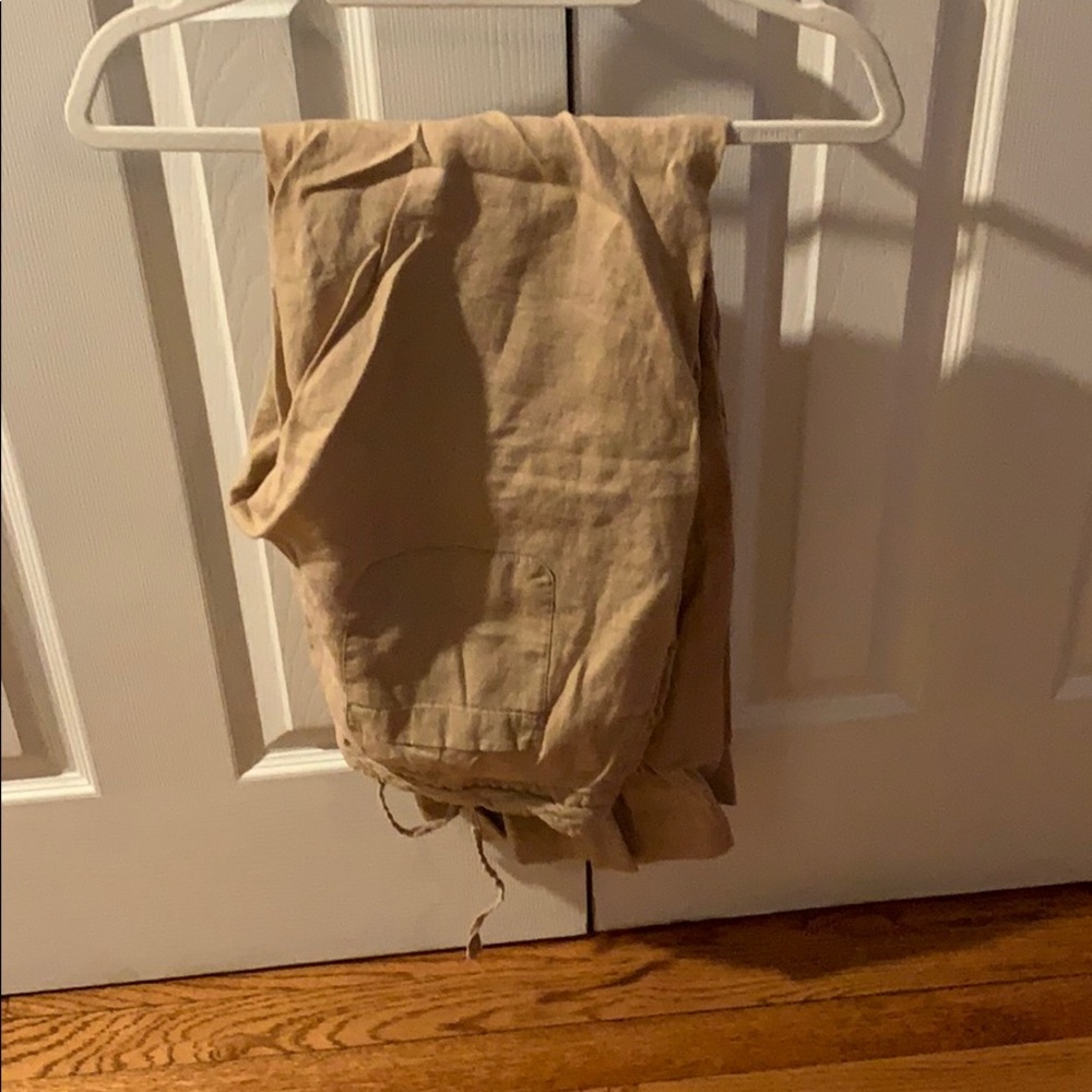 Tan Linen Pants long